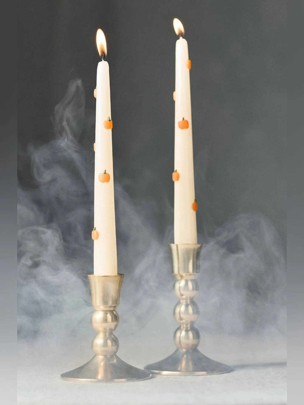 Anthropologie Icon Pumpkin Taper Candles, Set of 2